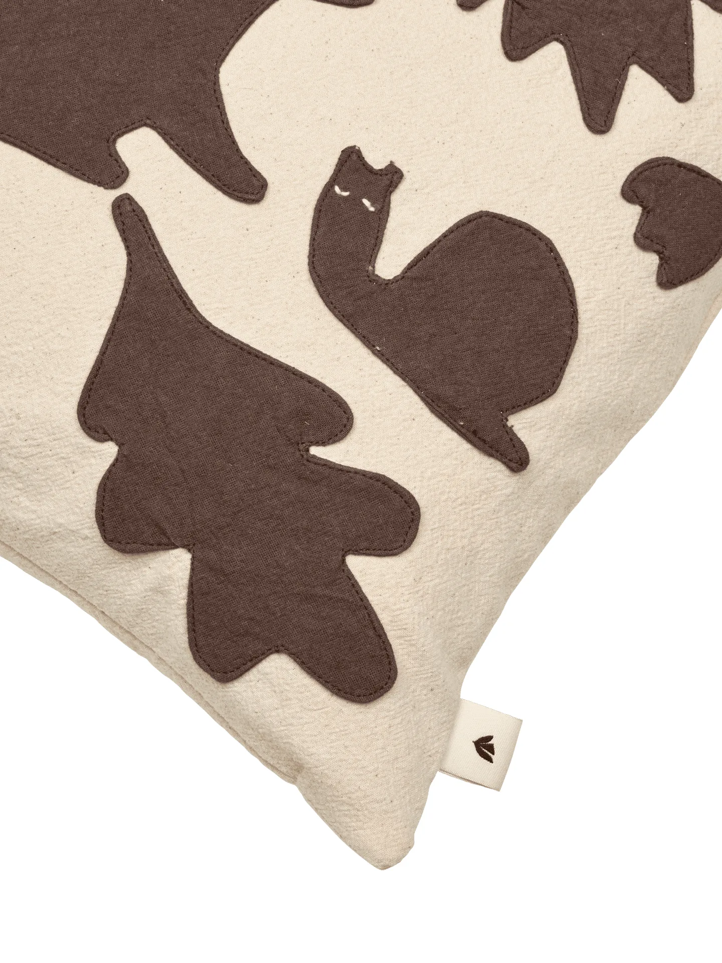 Lunden cushion, Off-white-dark chocolate, 30x30 cm Ferm Living