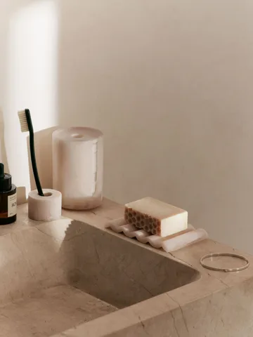 Mist container for cotton pads 11.8Øx8 cm - Pearl - Ferm Living