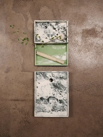 Mist storage box 15x20 cm - Emerald-off white - Ferm Living