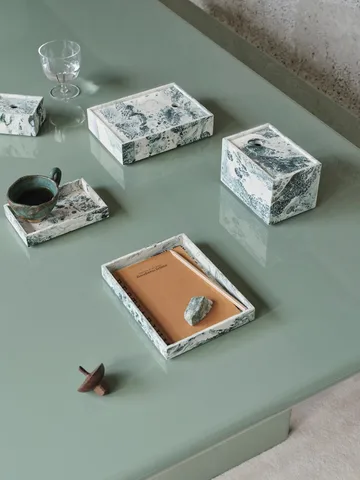 Mist storage box 15x20 cm - Emerald-off white - Ferm Living