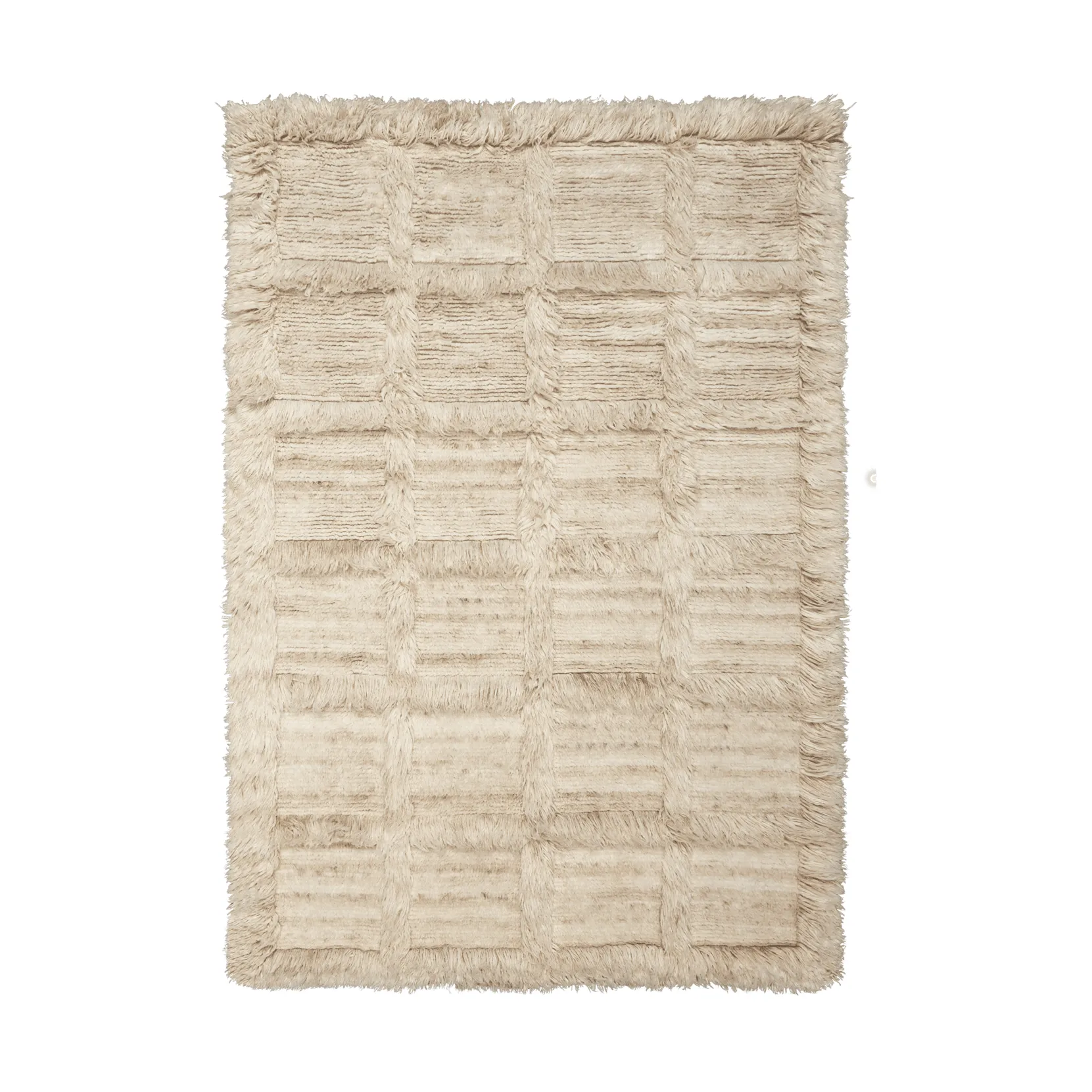Norte grid rug, Natural, 160x235 cm Ferm Living