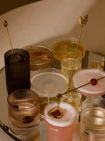 Oak Leaf drink stirrers 6-pack - Brass - Ferm Living