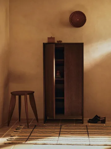 Parcel cabinet - Dark stained oak, 55x30x110 cm - Ferm Living