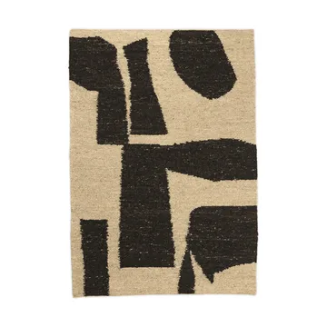 Piece wool rug - Off-white-Coffee, 140x200 cm - Ferm Living