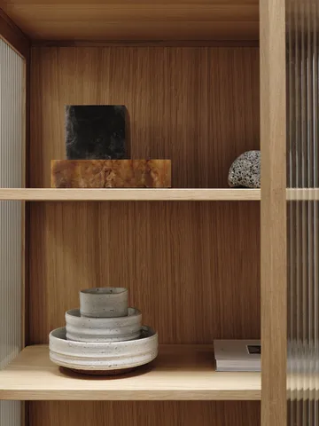 Reed display cabinet 70x155 cm - Natural oak - Ferm Living