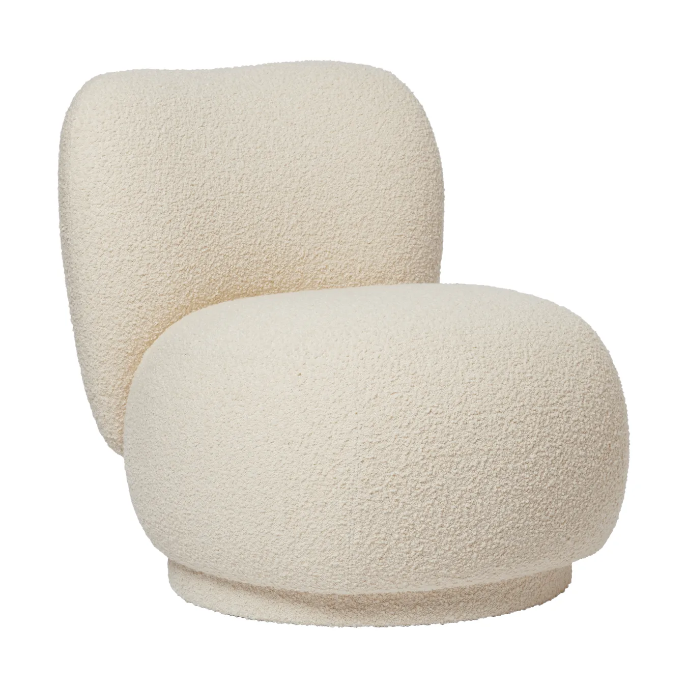 Rico lounge chair piccolo swivel, Nordic Bouclé-Off-white Ferm Living