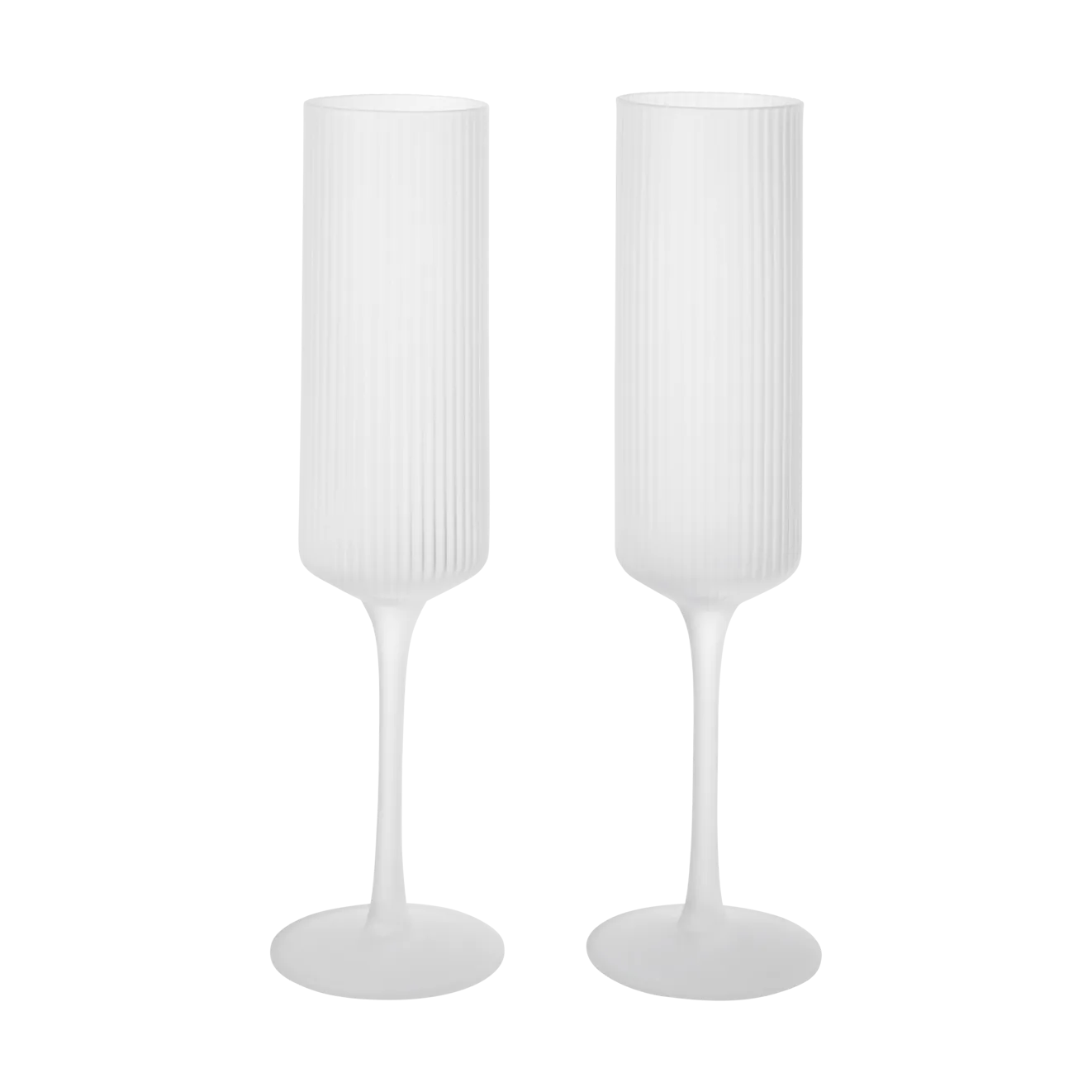 Ripple Champagne flutes champagne glasses 15 cl 2-pack, Frosted Ferm Living