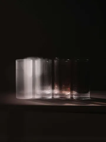 Ripple Highball glasses 48 cl 2-pack - Blush - Ferm Living