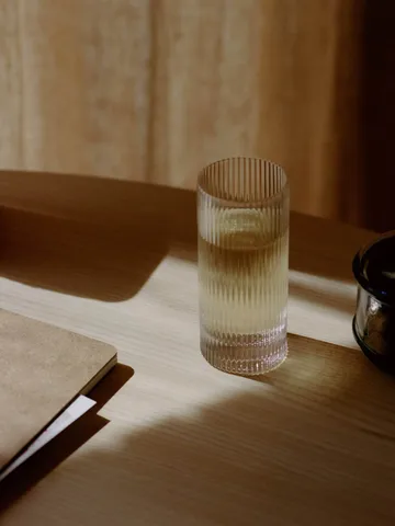 Ripple Highball glasses 48 cl 2-pack - Clear - Ferm Living