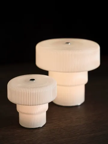 Ripple portable table lamp - White, 16.5 cm - Ferm Living