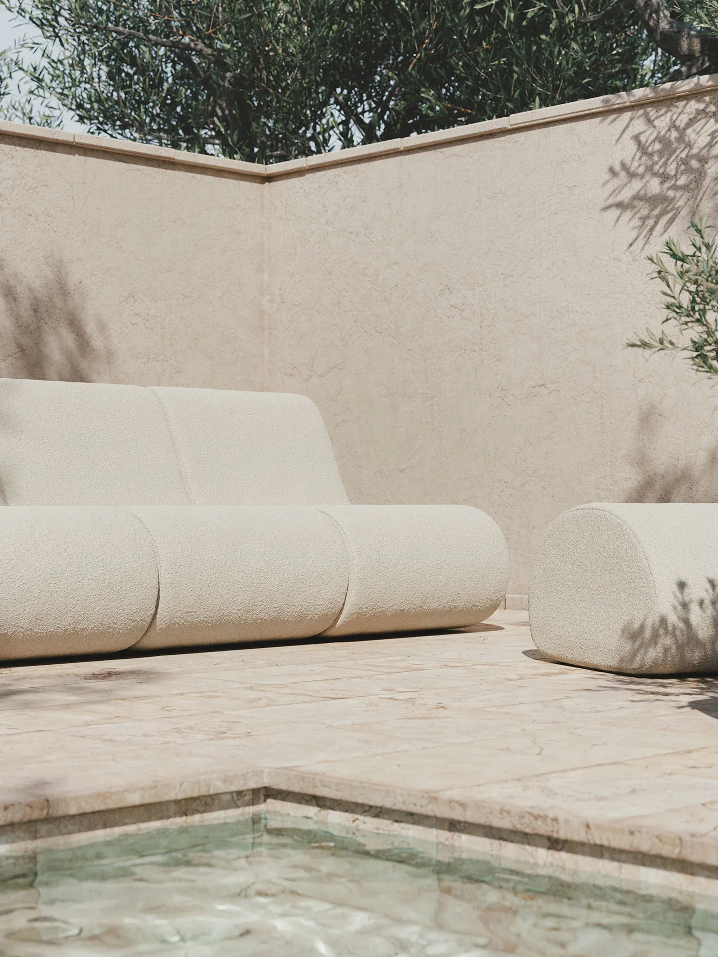 Rouli pouf pure bouclé, Off-white Ferm Living