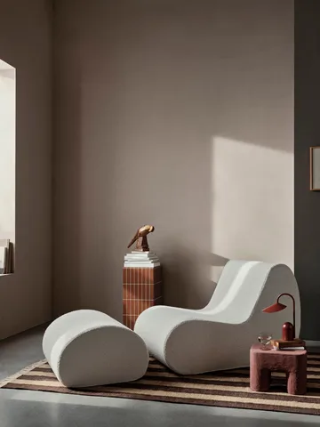 Rouli pouf pure bouclé - Off-white - Ferm Living