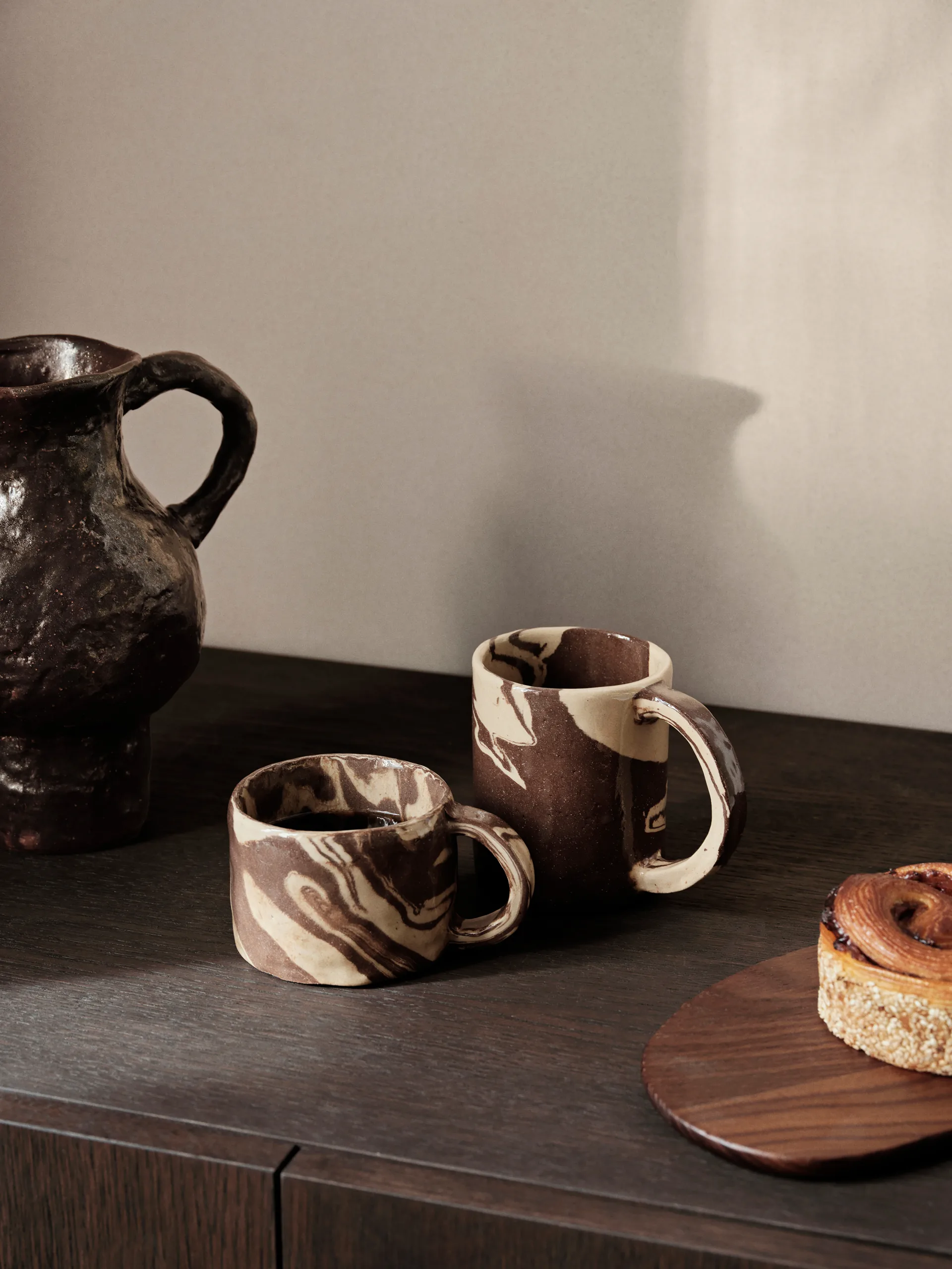 Ryu mug low 20 cl, Sand brown Ferm Living