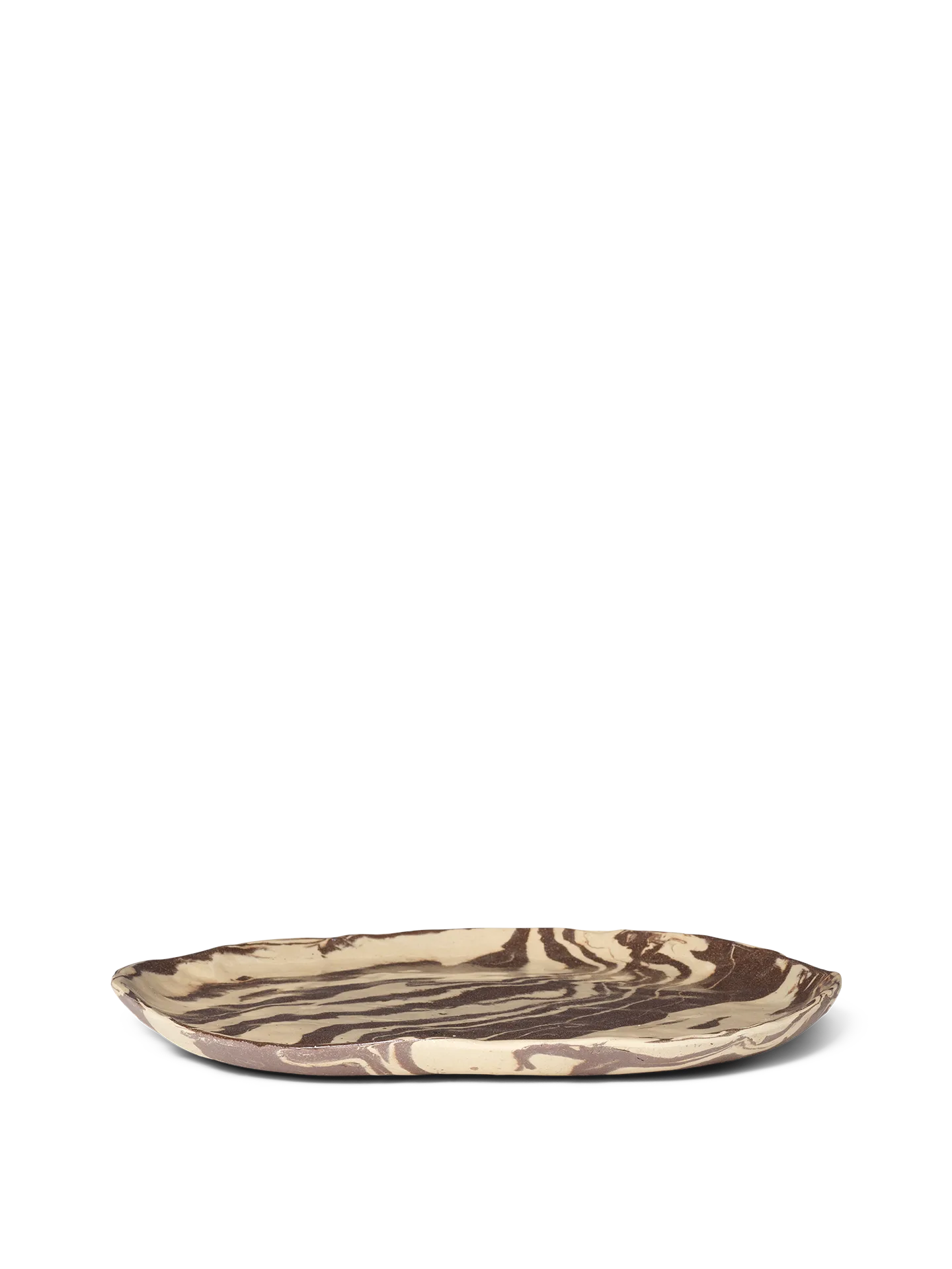 Ryu plate 34 cm, Sandy brown Ferm Living