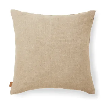 Senti Stripe pillowcase 50x50 cm - Linen-carob brown - Ferm Living