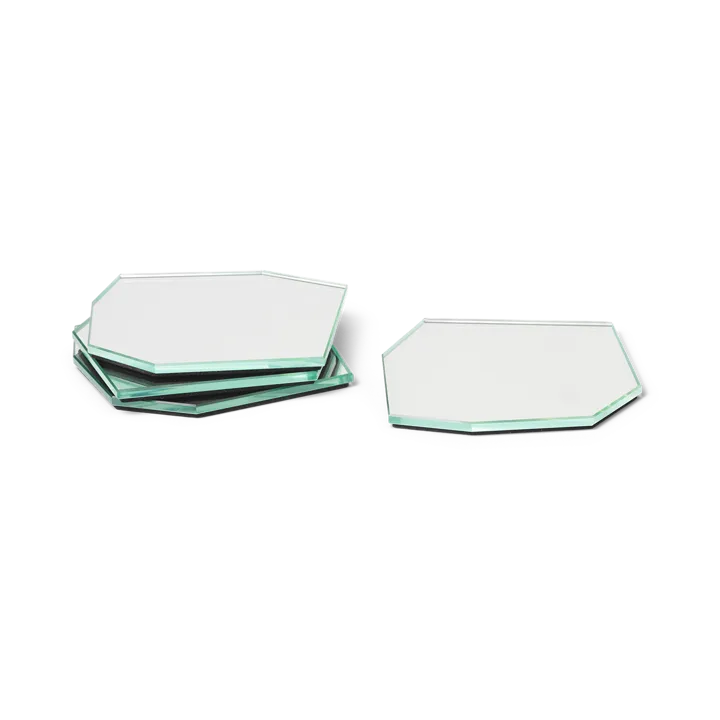 Shard coaster 4-pack - Mirror - Ferm Living