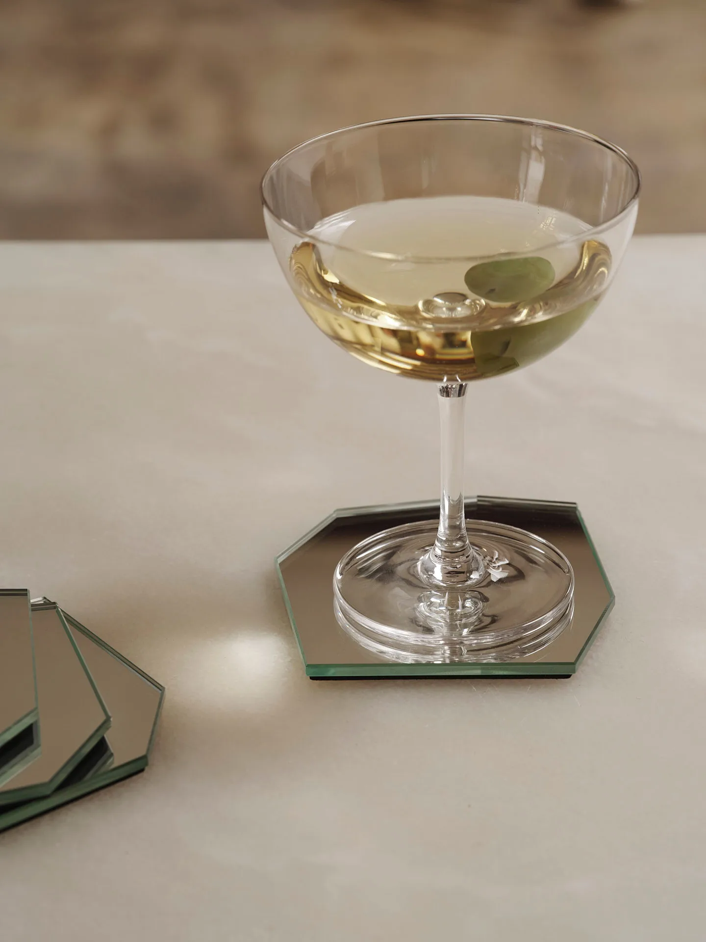Shard coaster 4-pack, Mirror Ferm Living