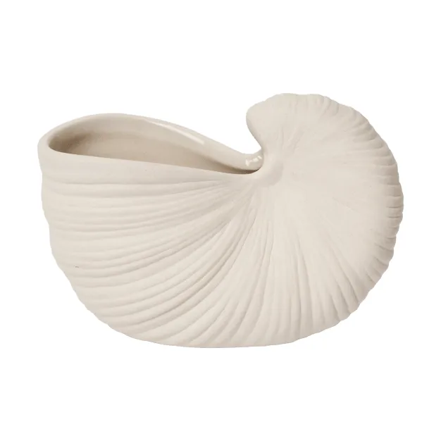 Shell flower pot - Off-white, 11x5.5x7.7 cm - Ferm Living