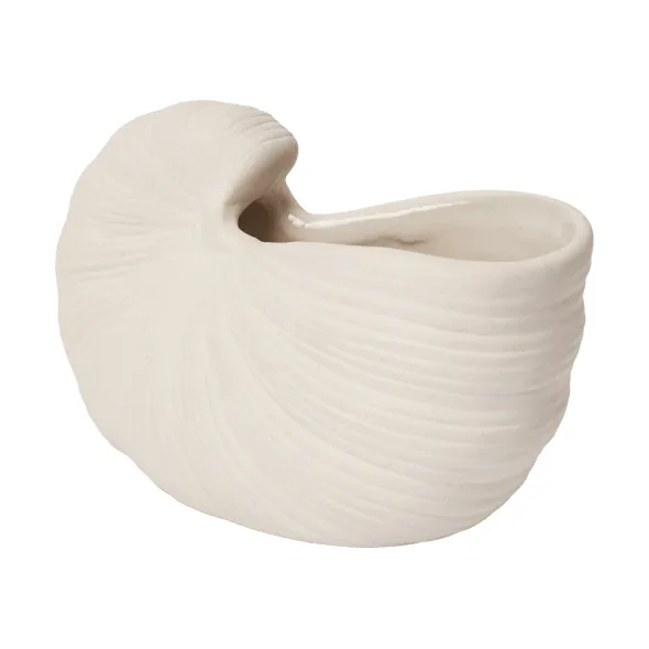 Shell flower pot, Off-white, 11x5.5x7.7 cm Ferm Living