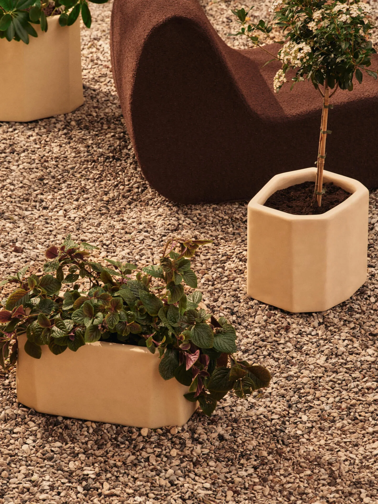 Staffa pot, Ivory, 35x33x36 cm Ferm Living