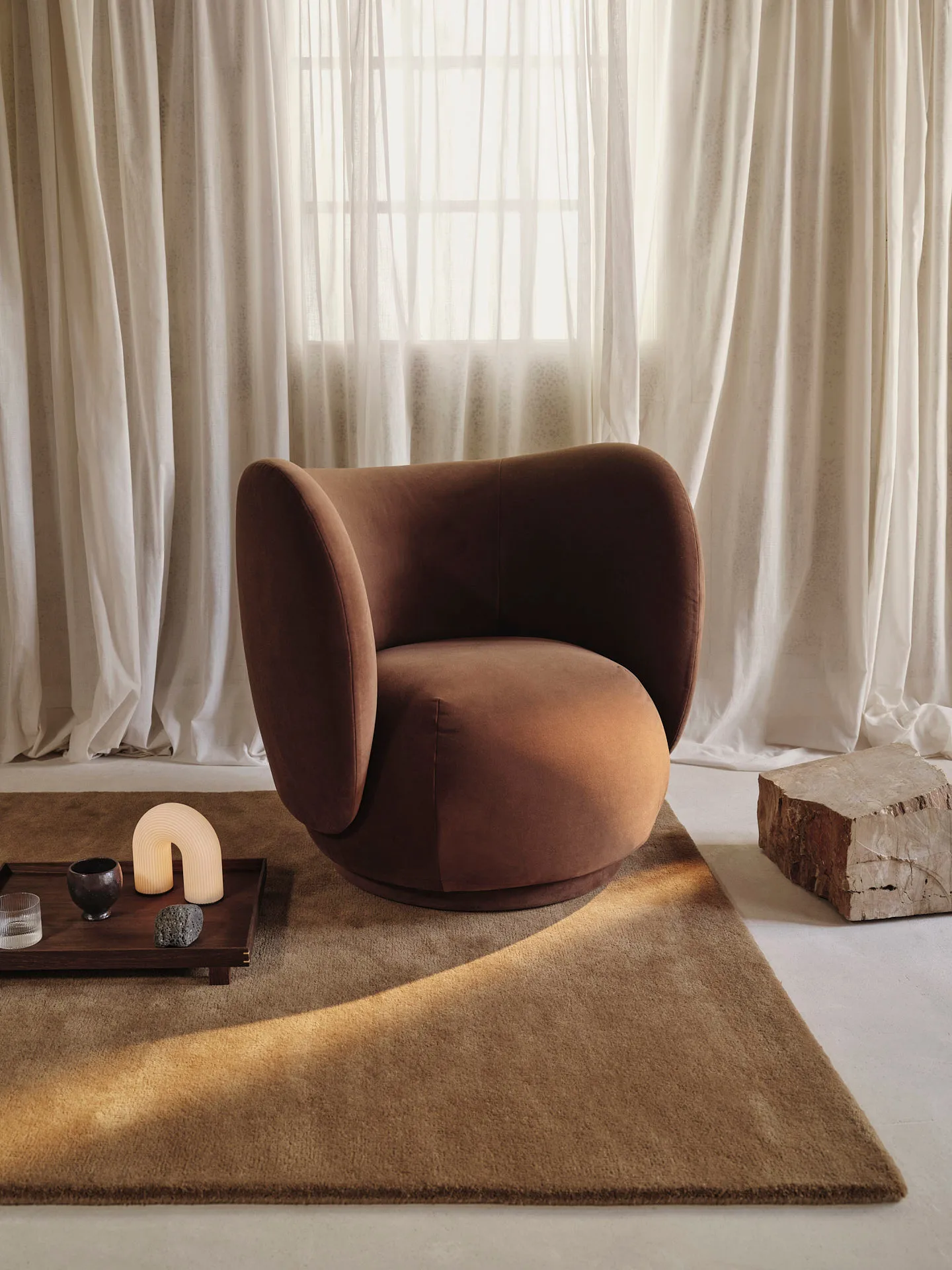 Stille tufted rug, Toffee, 140x200 cm Ferm Living