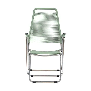 Spaghetti sun lounger with footrest - Sage green - Fiam