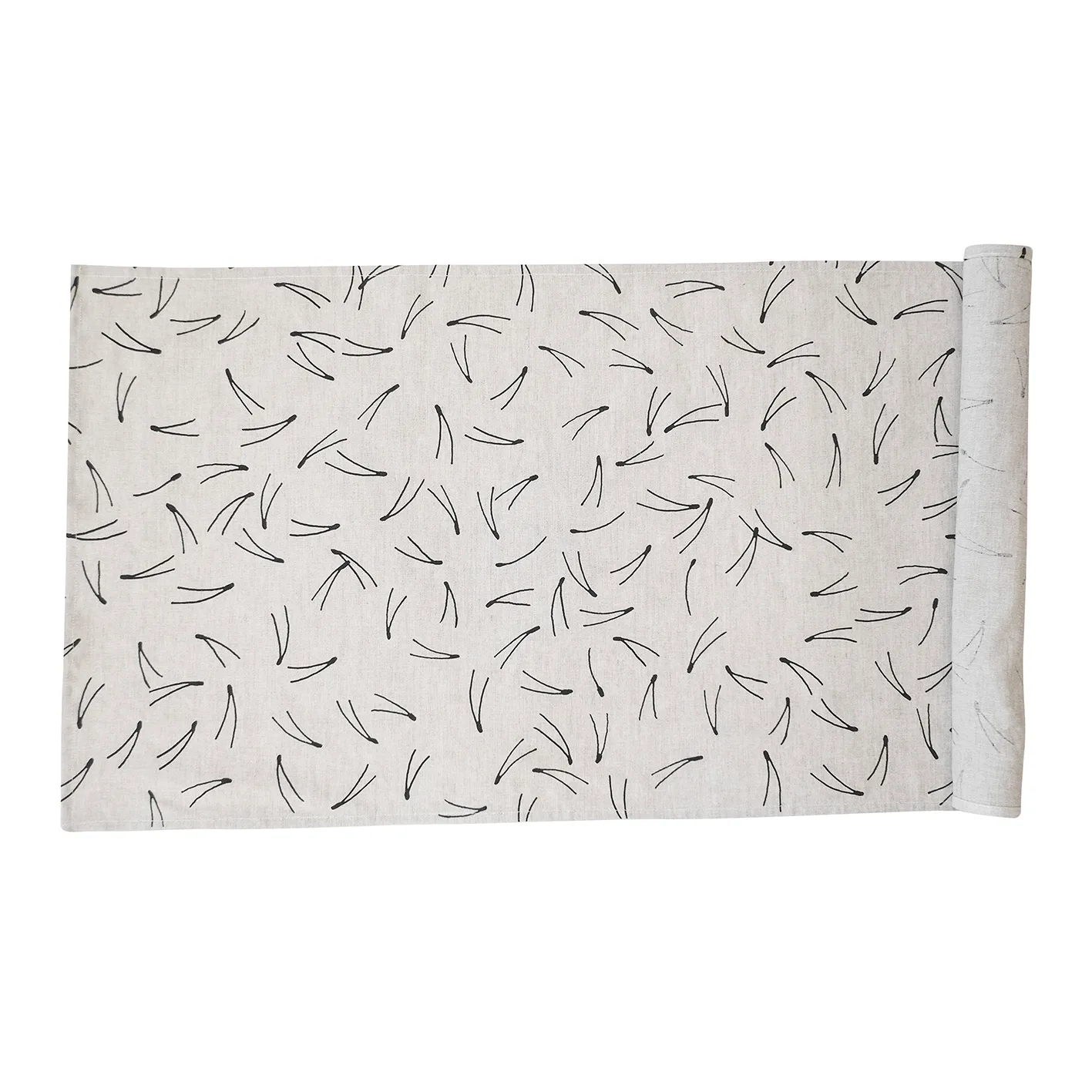 Barr table runner 44x137 cm, nature-black Fine Little Day