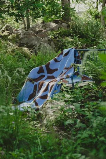 Leaves felt 130x180 cm - Blue-brown - Fine Little Day