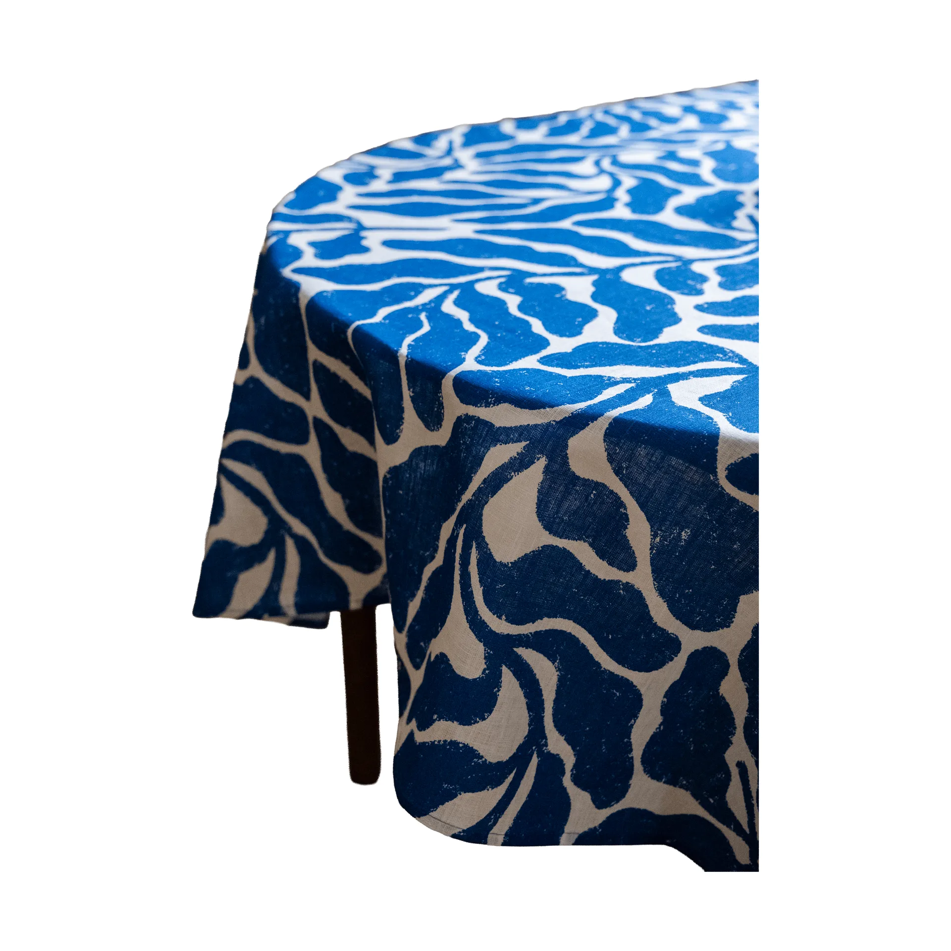 Leaves tablecloth, White-blue, 147x147 cm Fine Little Day