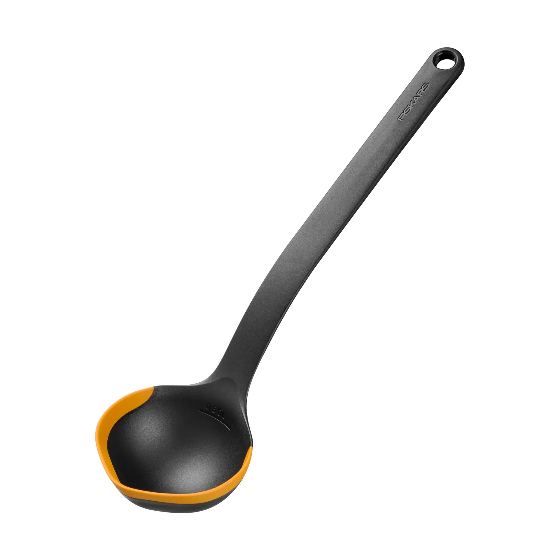 Functional Form ladle, Black-orange, 36.2 cm Fiskars