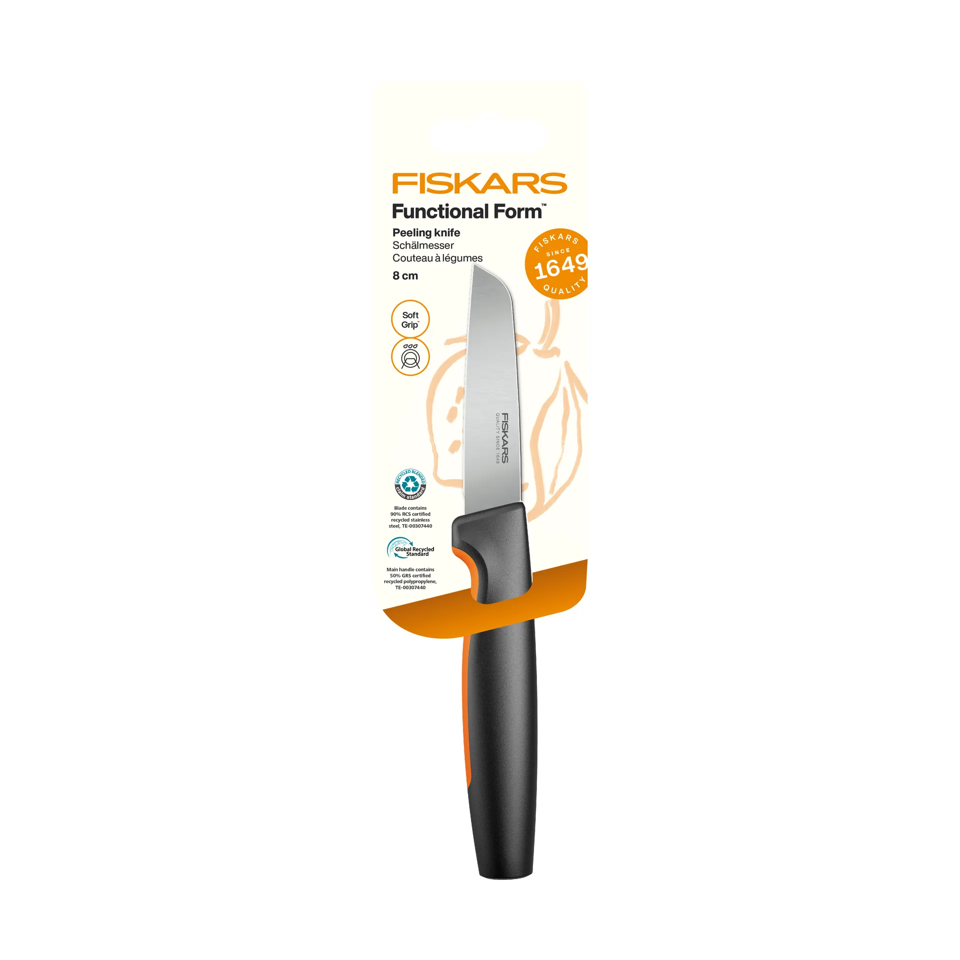 Functional Form paring knife, Stainless steel Fiskars
