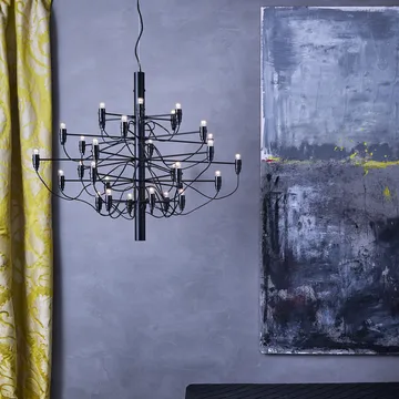 2097 Sarfatti chandelier LED - Matte black 30 lamps - Flos