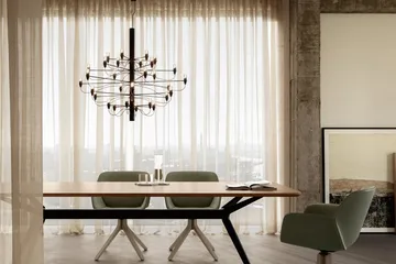 2097 Sarfatti chandelier LED - Matte black 30 lamps - Flos