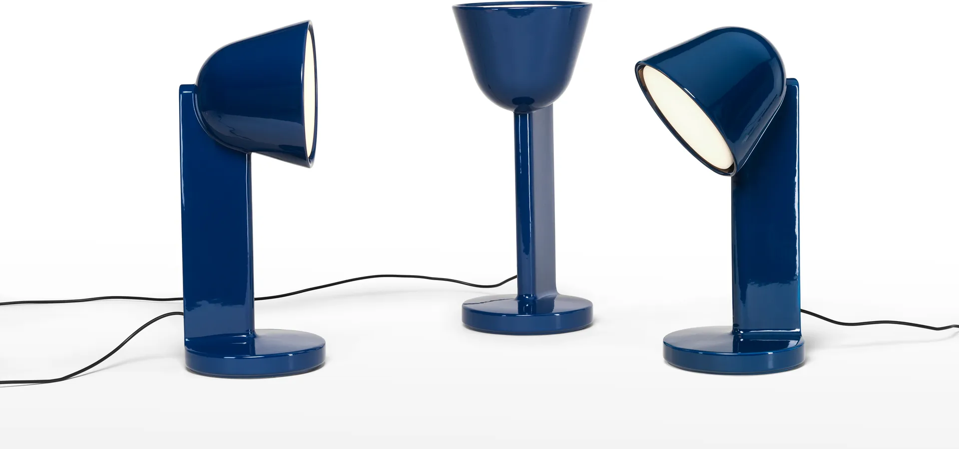 Ceramic Side table lamp, Navy blue Flos