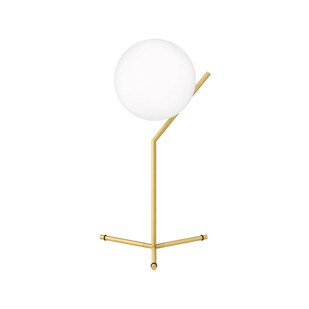 IC Lights T1 High table lamp, Brushed brass-opal Flos