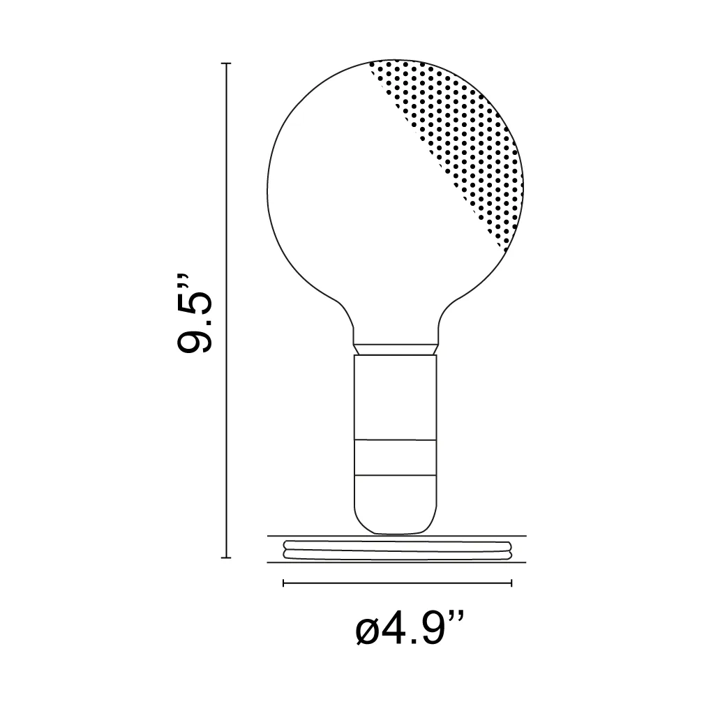 Lampadina table lamp, Black Flos