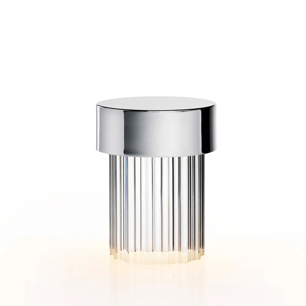 Last Order Fluted IP55 table lamp, Stainless steel Flos