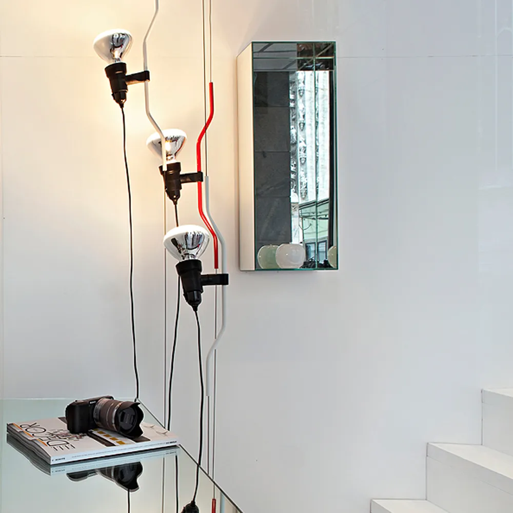 Parentesi floor and ceiling lamp, White Flos