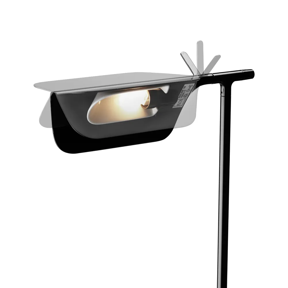 Tab F LED floor lamp, Black lacquer Flos