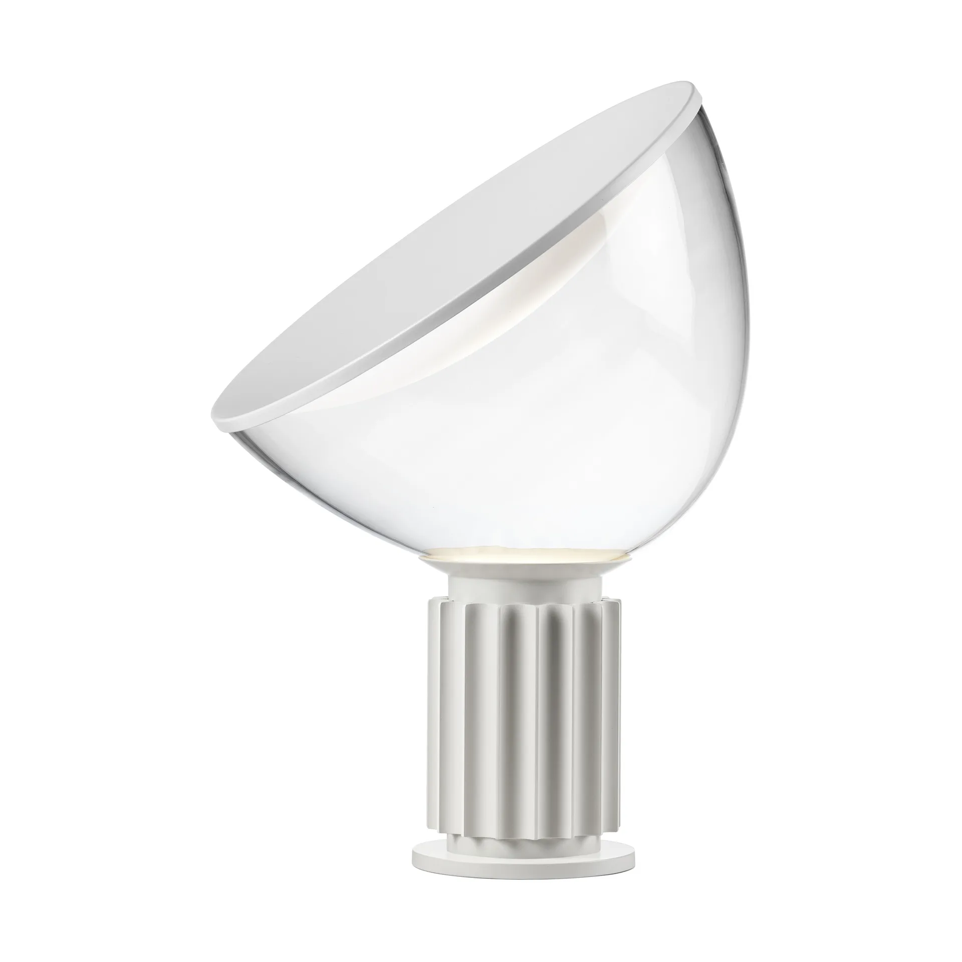 Taccia Small table lamp LED 48.5 cm, Matte white, glass dome Flos