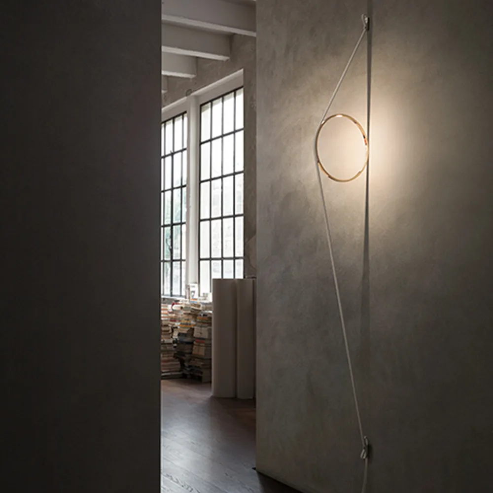 Wirering wall lamp, Pink/gold Flos