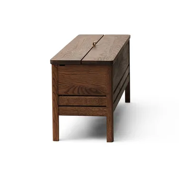 A Line storage bench 111 cm - Smoked oak - Form & Refine