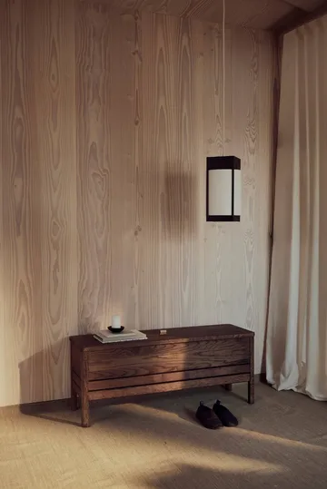 A Line storage bench 111 cm - Smoked oak - Form & Refine
