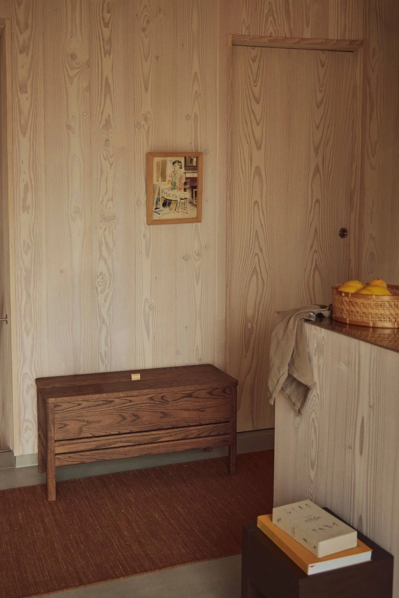 A Line storage bench 90 cm, Smoked oak Form & Refine
