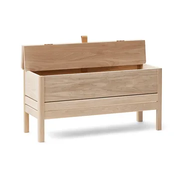 A Line storage bench 90 cm - White oak - Form & Refine