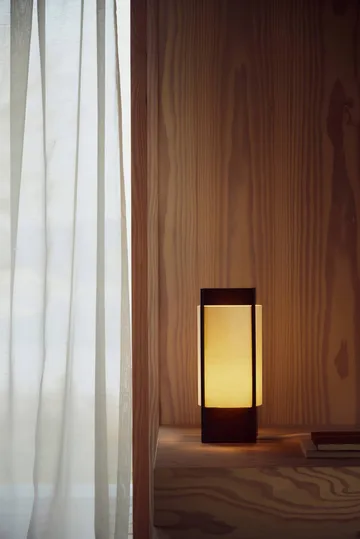 Andon table lamp - Dark brown ash, 32 cm - Form & Refine