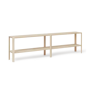Leaf shelf 2 shelves 57x200 cm - White oak - Form & Refine