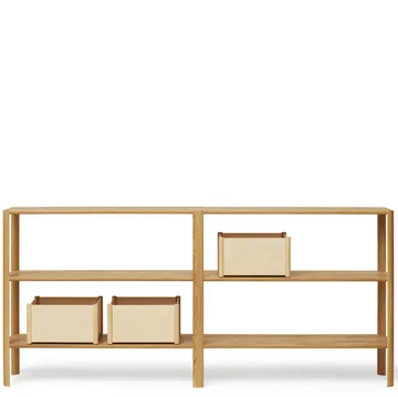Leaf shelf 3 shelves 92x200 cm - Oak - Form & Refine