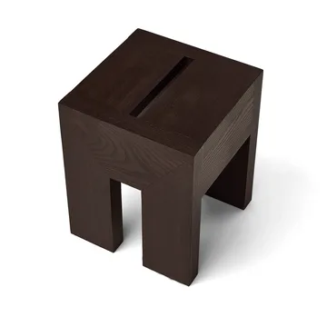 Monolith side table - Dark brown ash, 29x29x36 cm - Form & Refine