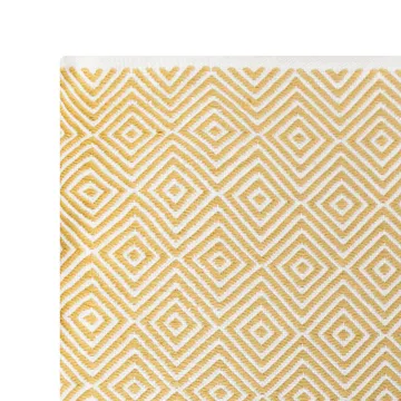 Diamond rug 70x200 cm - Yellow - Formgatan
